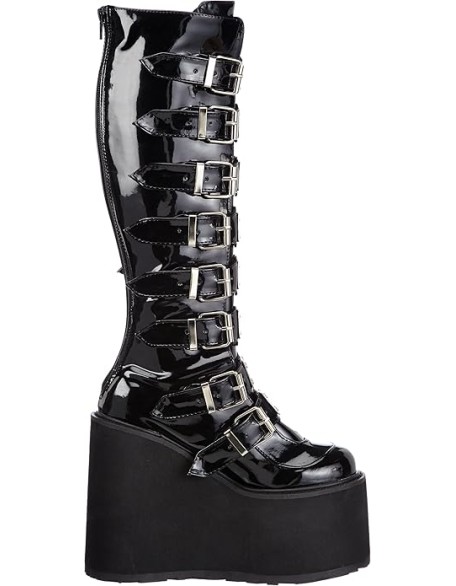 Pleaser Women's Swing-815 Knee-High Boot,Black Patent,8 M US