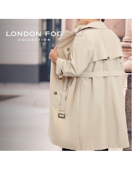Women's 3/4 Length Double-Breasted Trench Coat with Belt