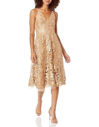 Women's Blair Plunging Fit and Flare Midi Dress