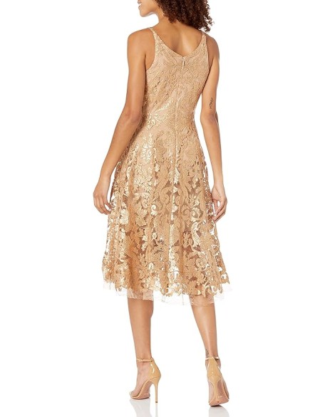 Women's Blair Plunging Fit and Flare Midi Dress