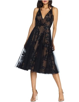 Courtney Sequin Overlay Dress