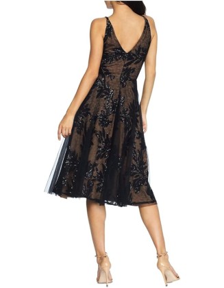 Courtney Sequin Overlay Dress