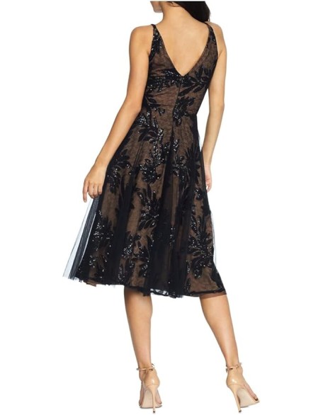 Courtney Sequin Overlay Dress