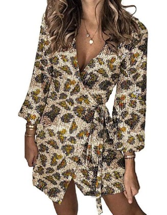 Low-Cut Velvet See-Through Dress Temperament Halter High-Slit Female Mid-Length Dress