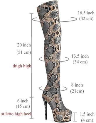 Women Sexy Platform Thigh High Boots Elastic Stiletto High Heel Stretch Over The Knee Boots Side Zipper Round Toe Sexy Thigh High Go Go Boots Pull On for Ladies Dressy Winter party 4-12 M US