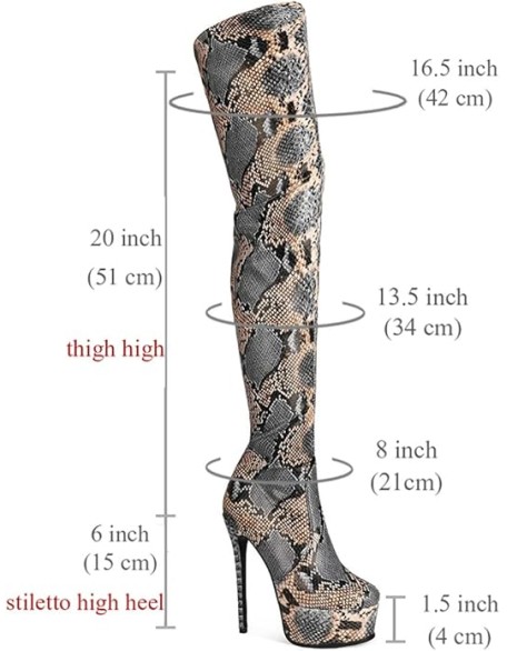 Women Sexy Platform Thigh High Boots Elastic Stiletto High Heel Stretch Over The Knee Boots Side Zipper Round Toe Sexy Thigh High Go Go Boots Pull On for Ladies Dressy Winter party 4-12 M US