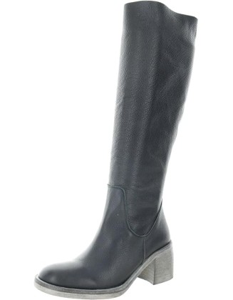 Essential Tall Slouch Boots for Women - Rounded Toe with Supportive Block Heel, Chic and Cosy Long Boots