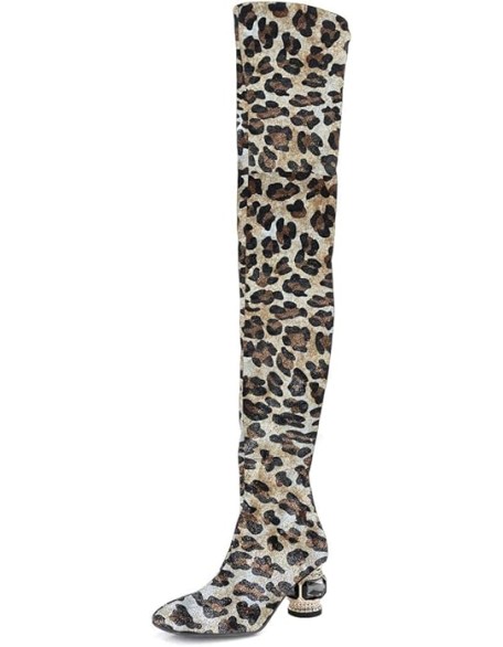 Women Classic Over The Knee Thigh High Boots Square Closed Toe Chunky Block Low Heel Long Boot Suede Side Zipper Ladies Party Club Shoes