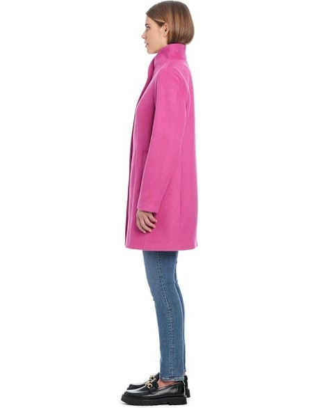 Women's Mid-Length High-Collar Wool Coat
