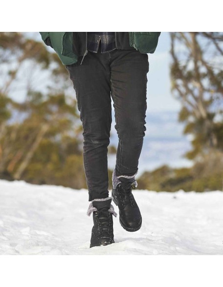 Men's Thermal Lace Up Boots - Black