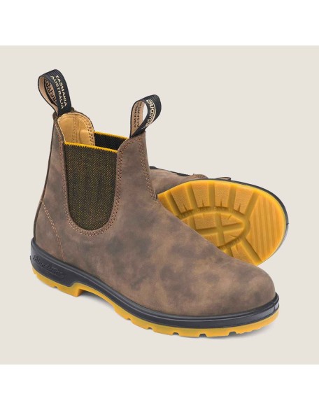 Women's Classics Chelsea Boots - Rustic Brown / Mustard