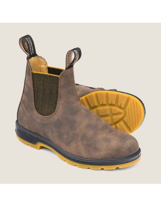 Men's Classics Chelsea Boots - Rustic Brown / Mustard