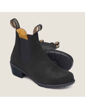 Women's Series Heeled Boots - Black Nubuck
