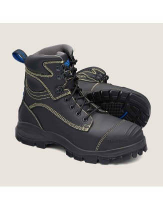 Work Series Lace Up Boots - Black