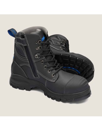 Work Series Zip Up Boots - Black