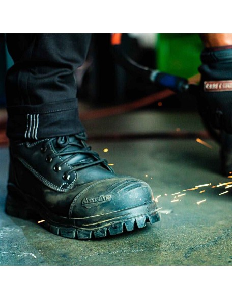 Work Series Zip Up Boots - Black
