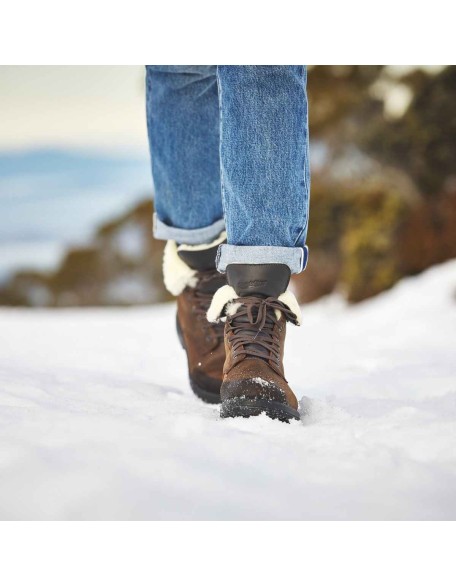 Youth Thermal Lace Up Boots - Antique Brown
