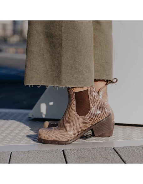 Women's Series Heeled Boots - Shell Lizard