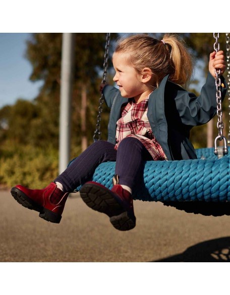 Kids' Series Chelsea Boots - Red / Burgundy Tartan