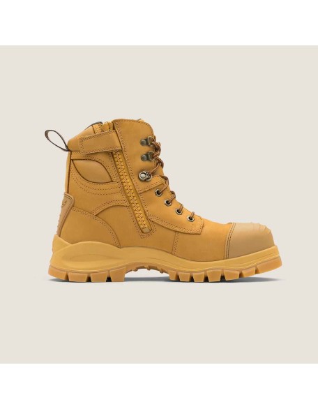 Work Series Zip Up Boots - Wheat