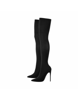 Pointy Toe Over The Knee Stockings Boots