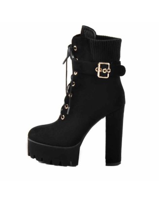 Ankle  Platform High Heel Boots