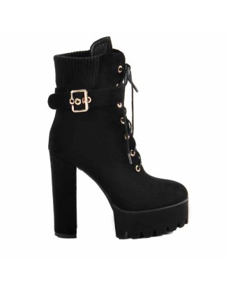 Ankle  Platform High Heel Boots