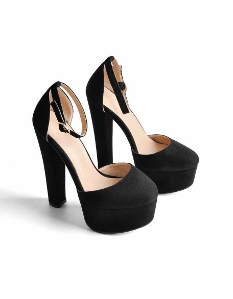 Platform Chunky High Heel Ankle Straps Pumps