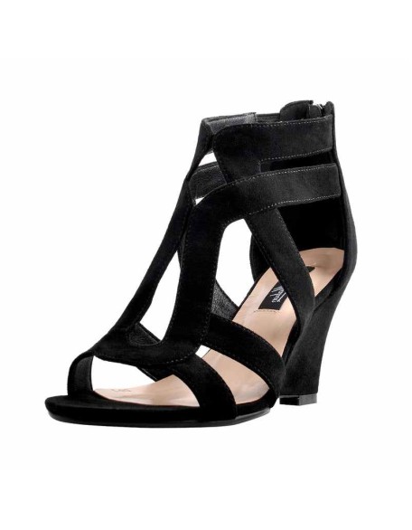 Gladiator Cut Out Peep Toe Wedge Sandals