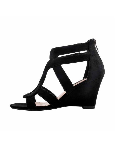Gladiator Cut Out Peep Toe Wedge Sandals