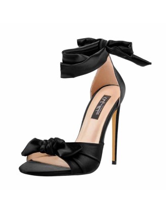 Bow Ankle Strap Stilettos Heel Sandals