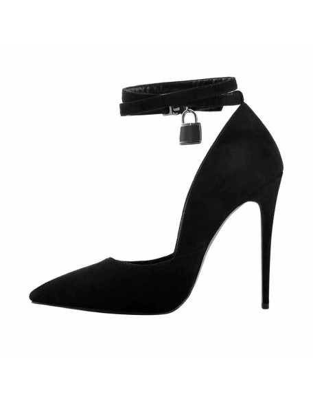Pointed Toe Double Ankle Strap With Lock High Heel Pumps