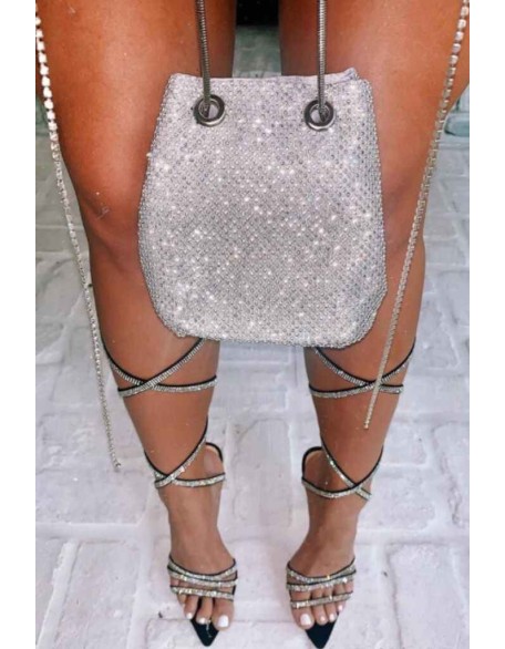 Rhinestone Strap Stilettos Heel Sandals