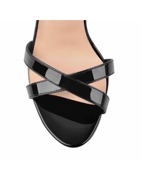 Ankle Strap Rhinestone Gladiator Stilettos Heel Sandals