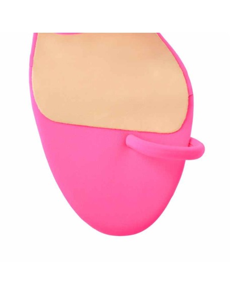 Chunky High Heel Mules Toe Ring Sandals