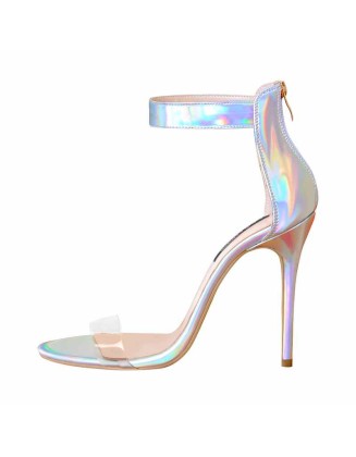 Ankle Strap Colorful Open Toe High Heel Sandals