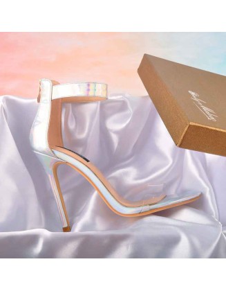 Ankle Strap Colorful Open Toe High Heel Sandals