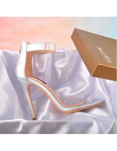 Ankle Strap Colorful Open Toe High Heel Sandals