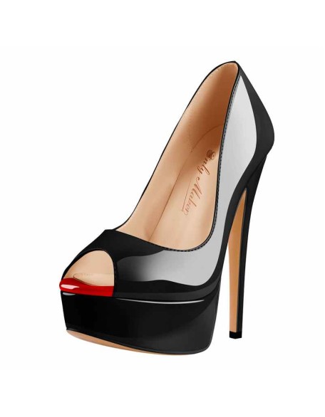 Peep Toe Platform Stiletto High Heel Pumps