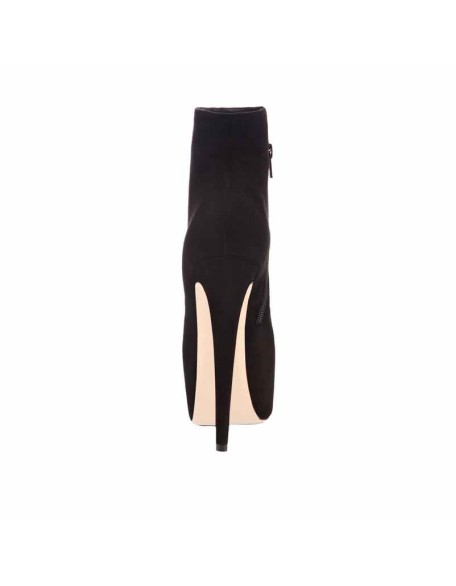 Round Toe Side Zipper Slim Ankle Boots