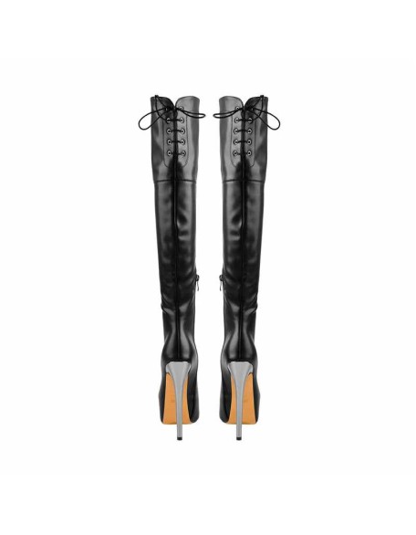 Faux Leather Platform High Heels Thigh High Boots