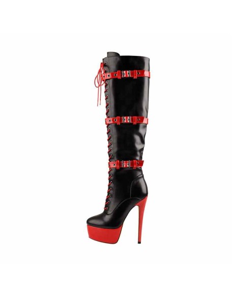 Platform Front Lace-Up High Heel Stiletto Over The Knee High Boot
