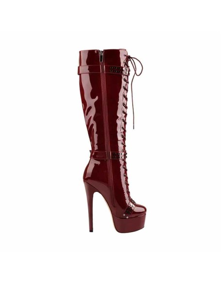 Platform Front Lace-Up High Heel Stiletto Over The Knee High Boot
