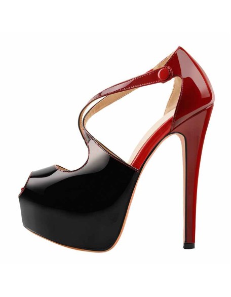 Peep Toe Criss Cross High Heel Stiletto Sandals