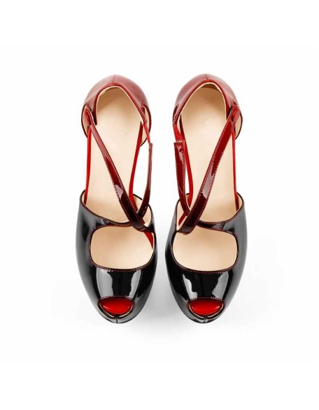 Peep Toe Criss Cross High Heel Stiletto Sandals