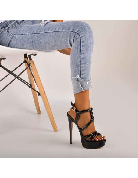 Platform Stilettos Open Toe Ankle Strap Crisscross Sandals