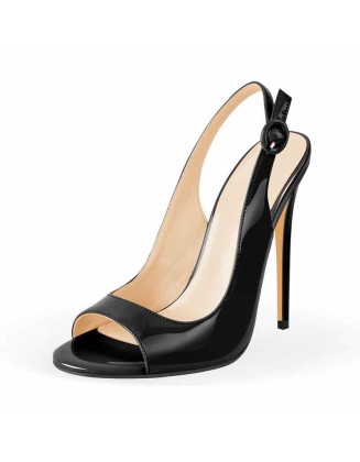 Peep Toe Thin High Heels Slingback Sandals