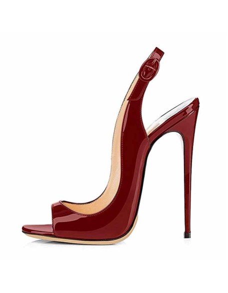 Peep Toe Thin High Heels Slingback Sandals
