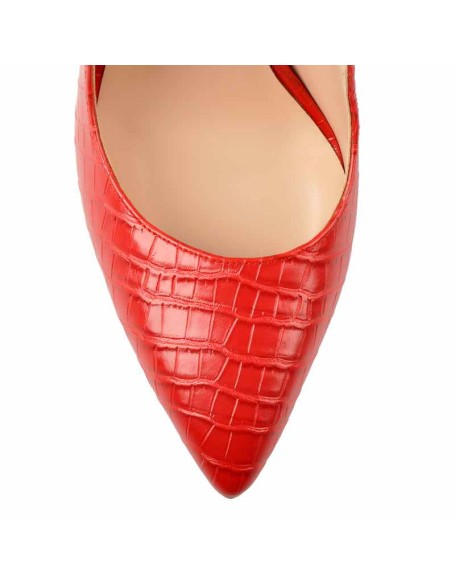 Red Pointed Toe High Heel Sandals Pumps