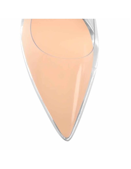 Transparent Pointed Toe Slip on High Heel Stiletto Pumps